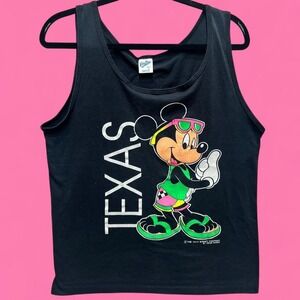1980s Velva Sheen Mickey Texas Tank Top 100% cotton L